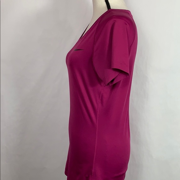 Nike Pro dry fit purple v neck sports top - Picture 2 of 7